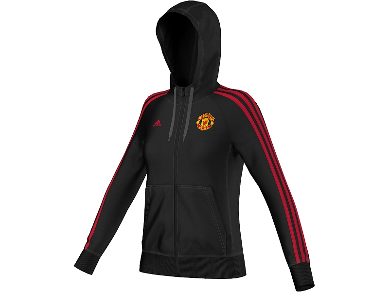 Manchester United Adidas Damen Kapuzen-Sweatshirt