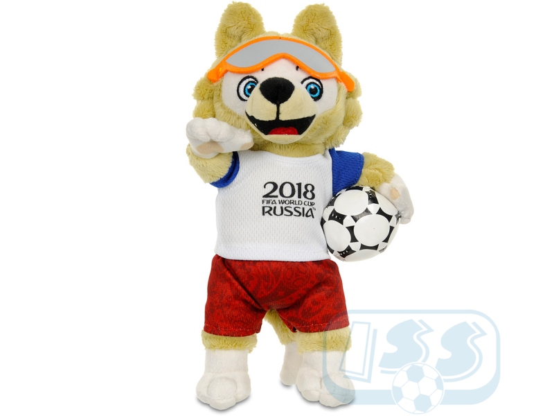 Plüsch Maskottchen Zabivaka 35cm + Deutschland Autofahne FIFA WM 2018 Fan-Set 